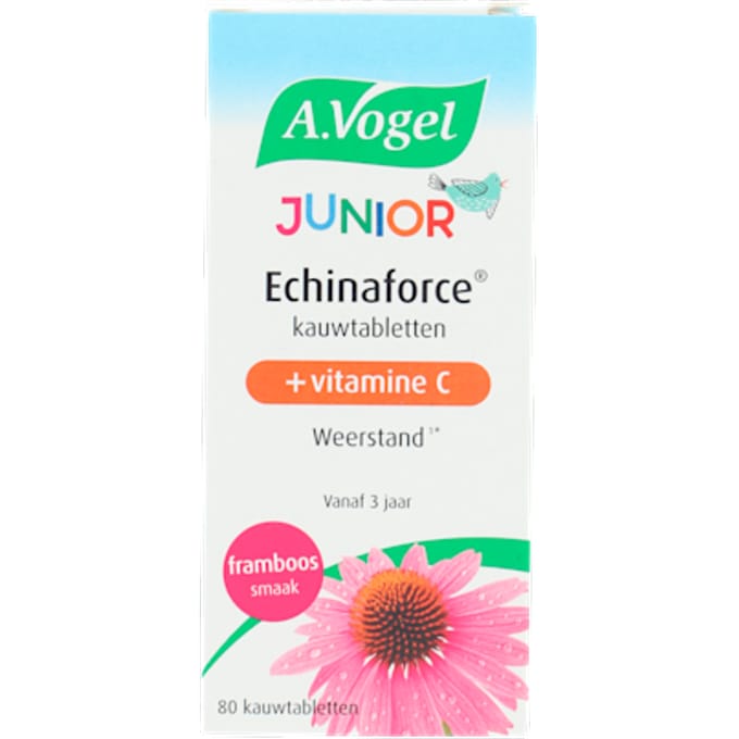 A.Vogel Echinaforce Junior + Vitamine C kauwtablet - Ondersteunt de weerstand bij kinderen - 80 st