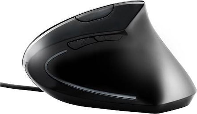 Ergonomique Ergonomische muis - Computermuis - Verticale muis - ErgoMouse Blue - Rechtshandig - Zwart