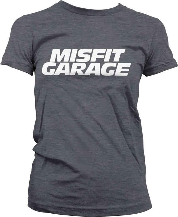 Misfit Garage Dames Tshirt -S- Logo Grijs