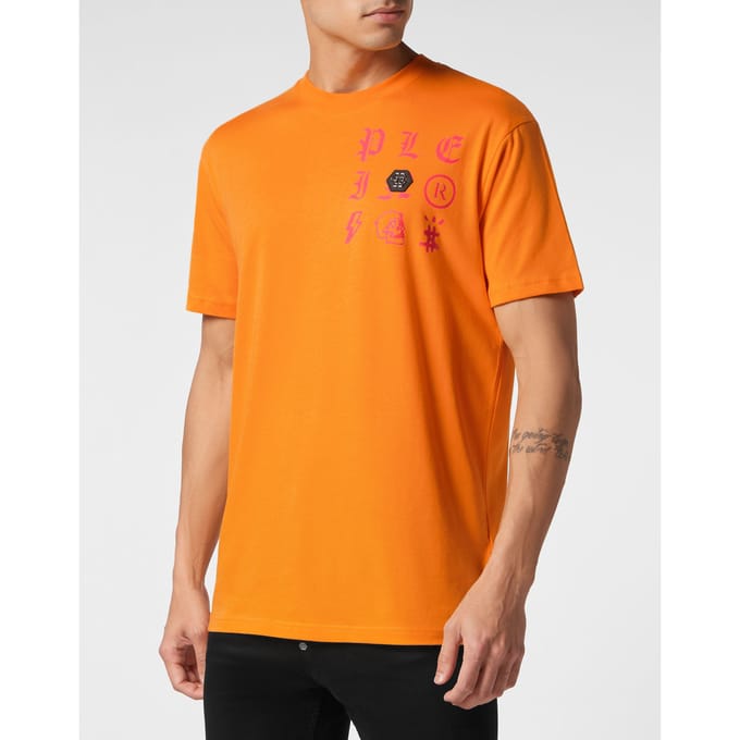 T-Shirt Ronde Hals Gothic Plein