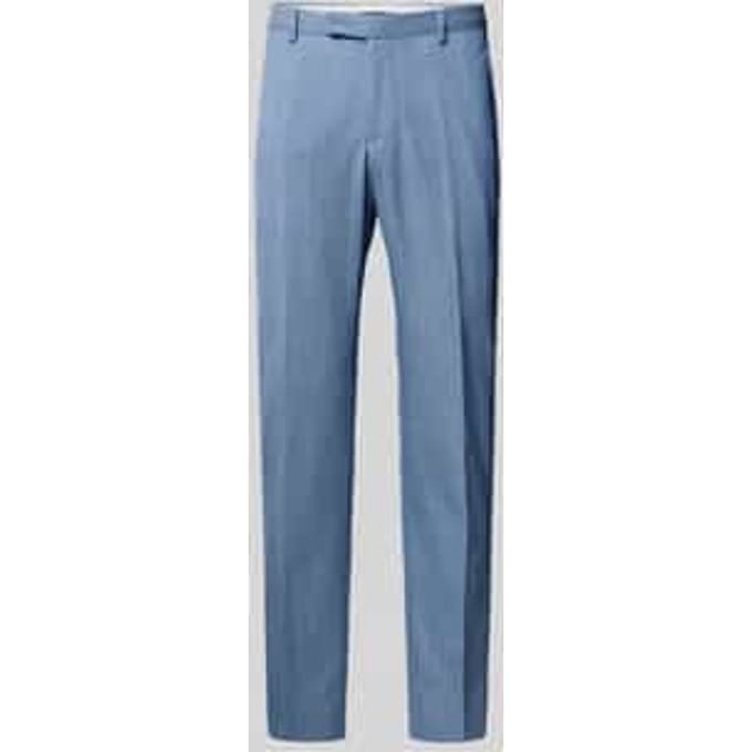 Pantalon van scheerwolmix met vouwlijnen