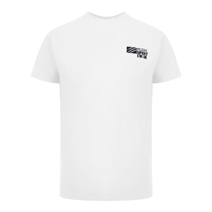 Klassieke T-shirt met Korte Mouwen en Logo in Wit
