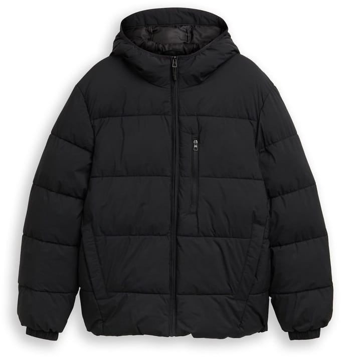Tom Tailor Denim - Lichtgewicht pufferjas met capuchon - Maat XXL - Black