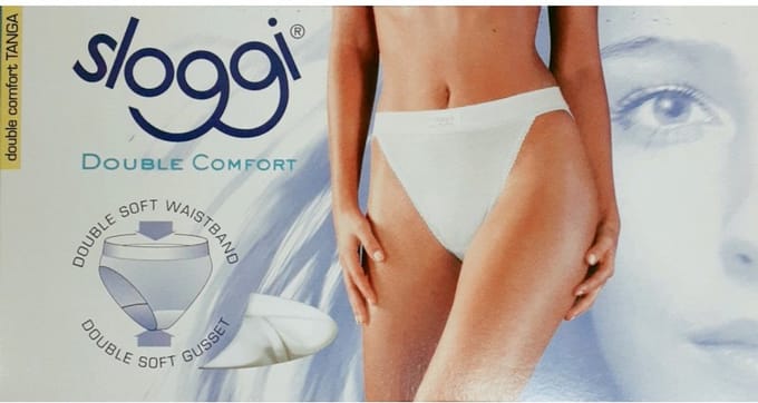 Sloggi - Double Comfort Tanga Zwart EU 40