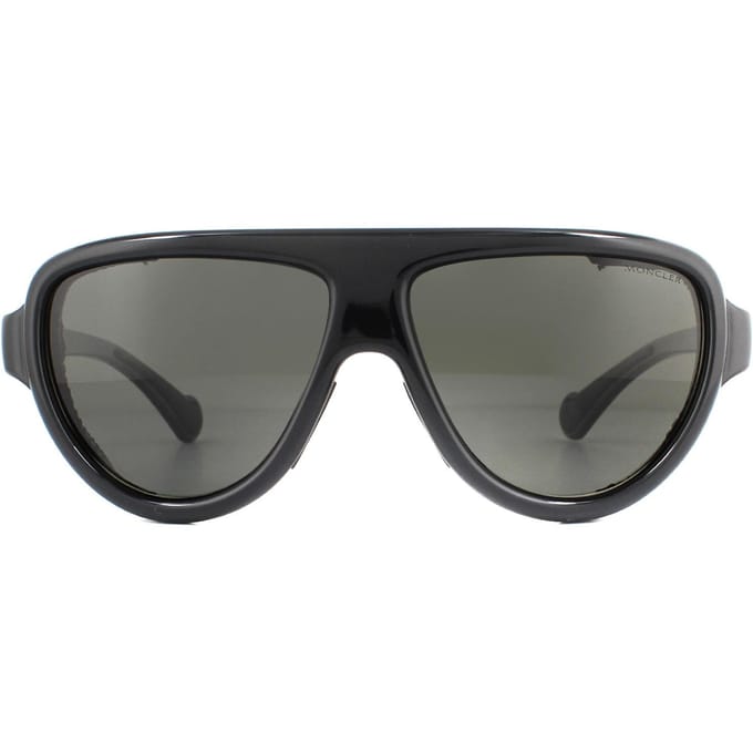 Moncler Zonnebril ML0089 01D Glanzende Zwarte Rook Gepolariseerd
