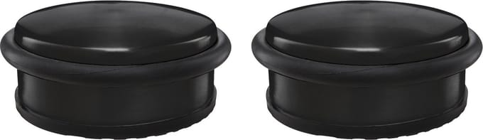 Protect-it Deurstopper/deurbuffer - 2x - D100 x H45mm - 1,15kg - zwart - premium - zonder montage