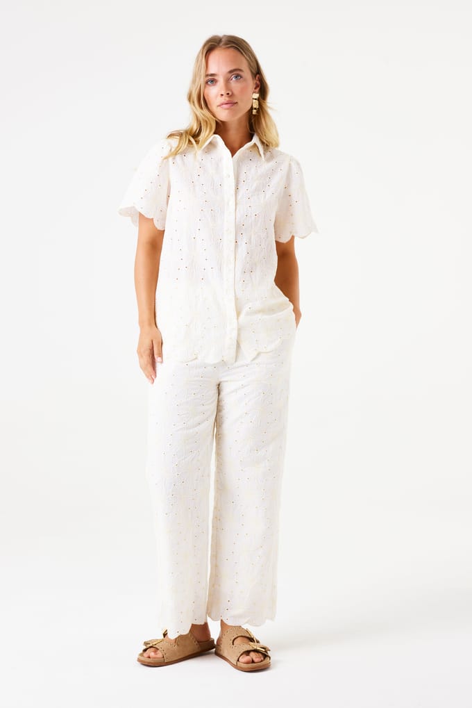 Gebroken witte broek
