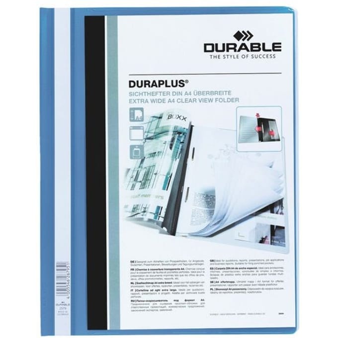 Durable DURAPLUS® snelhechter - A4 formaat - Blauw - per stuk