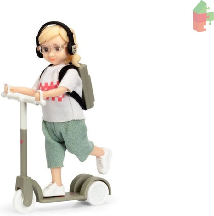 Lundby Set - Poppenhuis Speelfiguur - Kind Met Kickbike