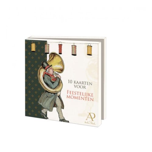Kaartenmapje met env, vierkant: Feestelijke momenten, Anton Pieck