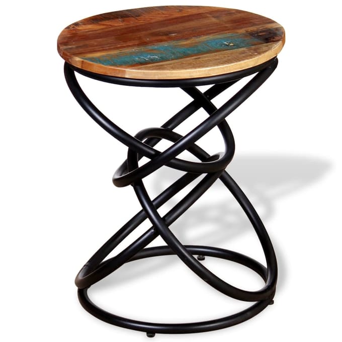 vidaXL - Bijzettafel - massief - gerecycled - hout