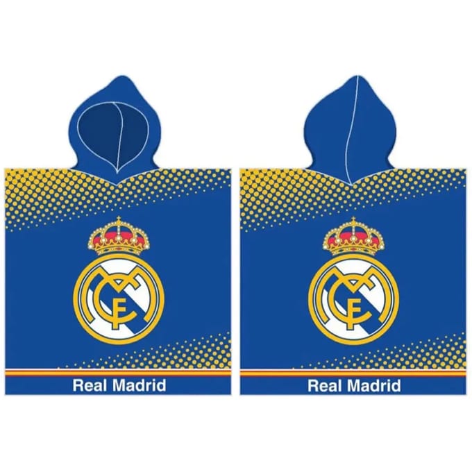Katoenen kinderponcho Real Madrid