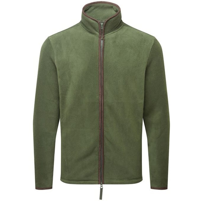 Premier Heren Artisan Fleece Jas (Mosgroen/bruin)