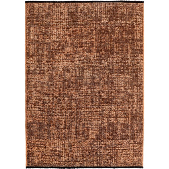 SPACE Vloerkleed – Laagpolig Velours – Modern & Sportief – Katoen & Chenille – Koper- 200x290 CM