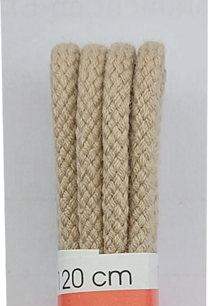Ronilux Veter - Beige - Rond - Koord Veters - Lengte 120 cm - Dikte 4 mm - Schoenveter