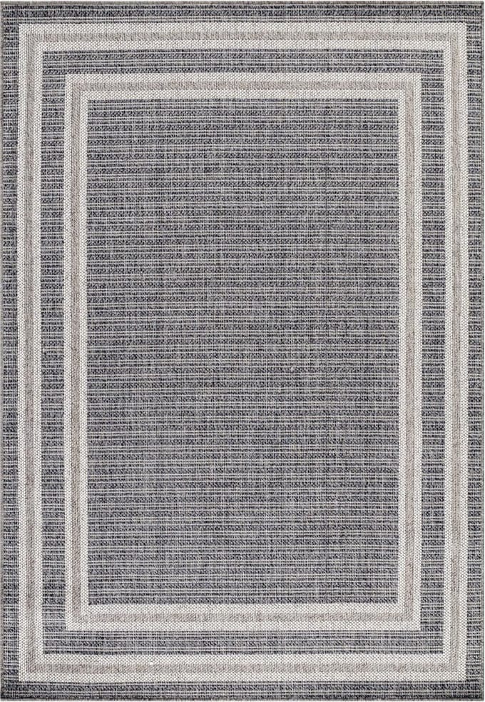 Buitenkleed met patronen Aruba - grijs 4901 - 140x200 cm
