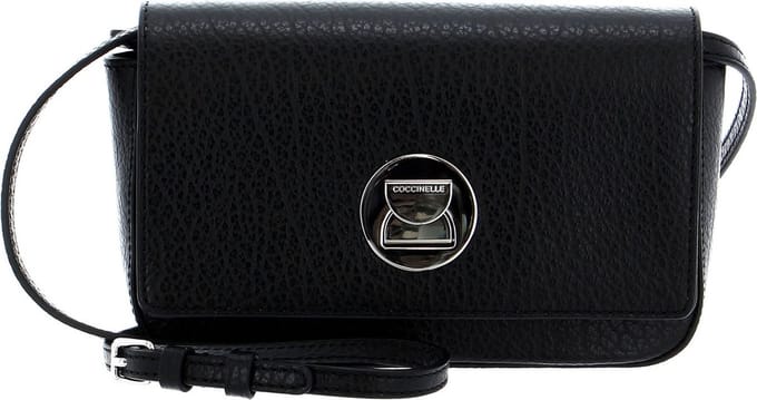 COCCINELLE Leren Schoudertas Liya Elephant Handbag Noir Zwart