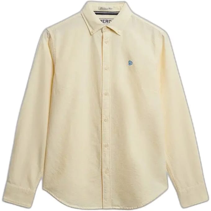 Superdry Slim Oxford Bd Overhemd Met Lange Mouwen Geel 2XS Vrouw