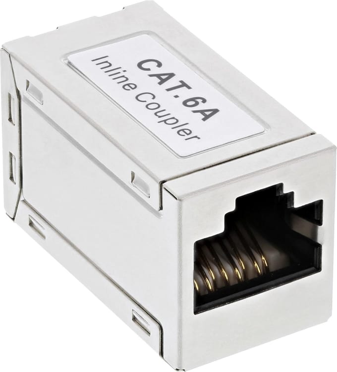 InLine 69990C tussenstuk voor kabels RJ45 Zilver