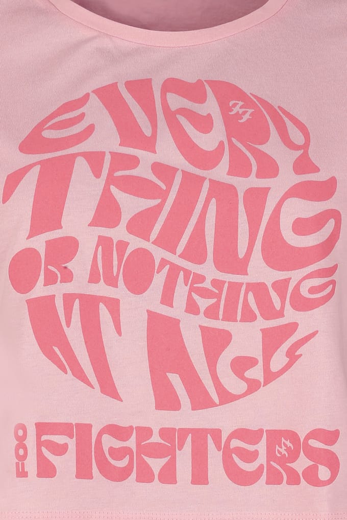 Foo Fighters T-shirt - Circle Text - XS tot XL - voor Vrouwen - roze