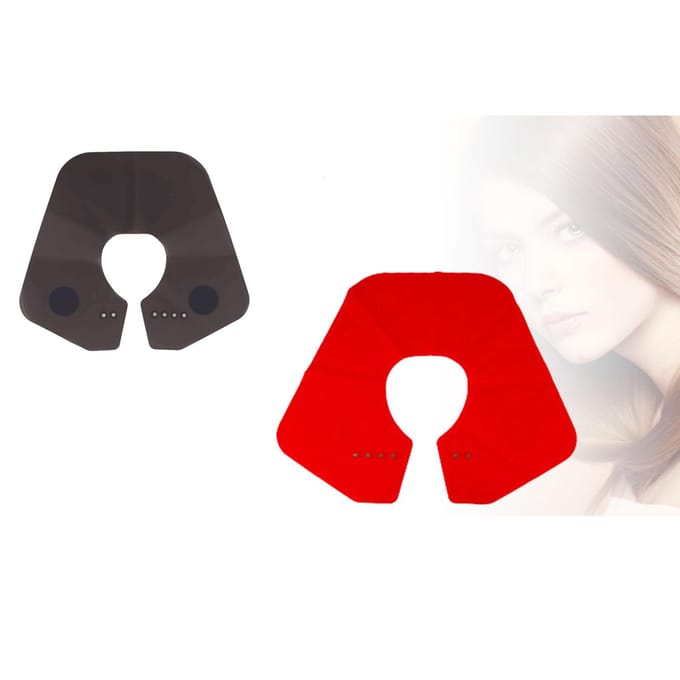 Cape de cou en Silicone, tablier réglable pour coupe de cheveux, teinture de cheveux, collier de coupe pour Salon de coiffure noir