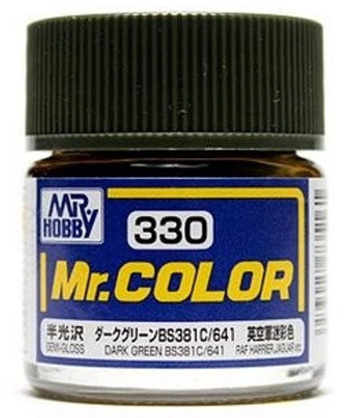 Gunze Mr. Hobby C-330 - Mr. Color 10 ml Dark Green BS381C/641 - Lacquer Modelbouwverf
