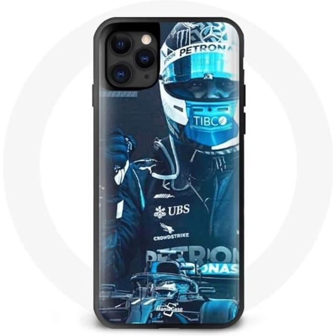 Coque iphone 12 Formule 1 Bleu Valtteri Bottas