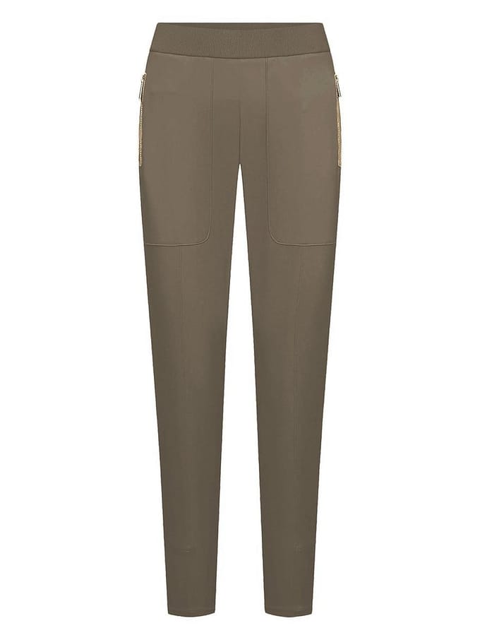 Enkellange Slim Fit jersey broek Van Raffaello Rossi groen
