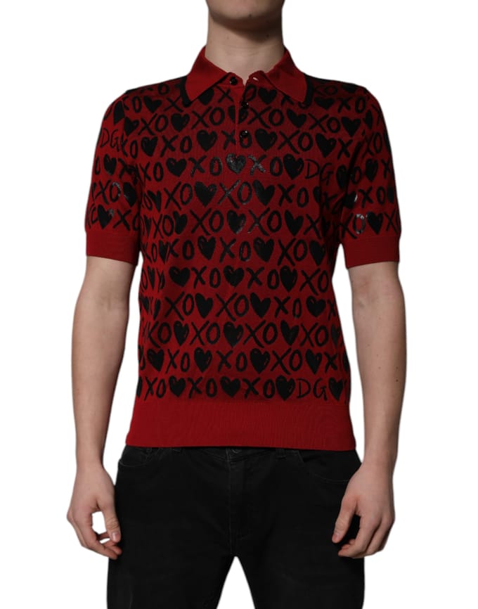 Korte Mouwen Polo Shirt Xoxo Patroon