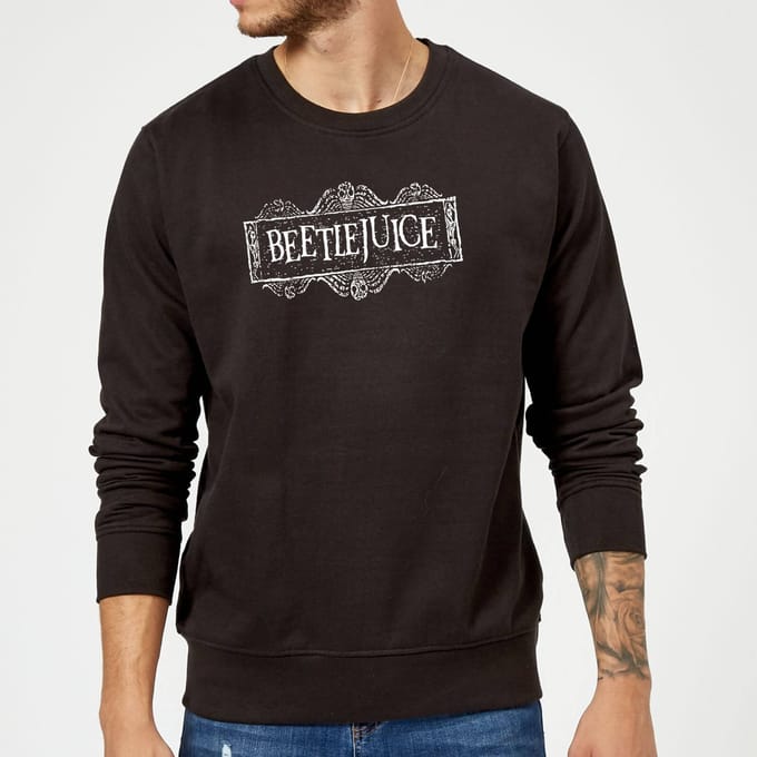 Beetlejuice White Logo Sweatshirt - Black - L