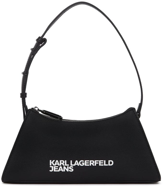 Karl Lagerfeld Jeans Essential Logo Matte Schoudertas Zwart