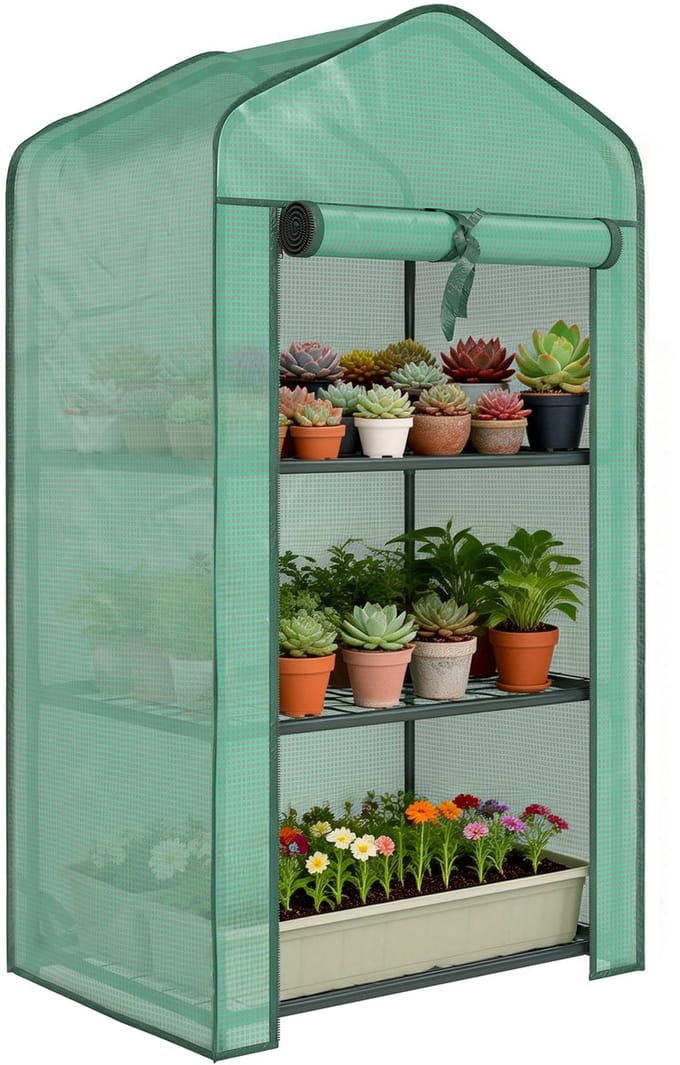 Outsunny-kas-PE-59x39x127cm-groen