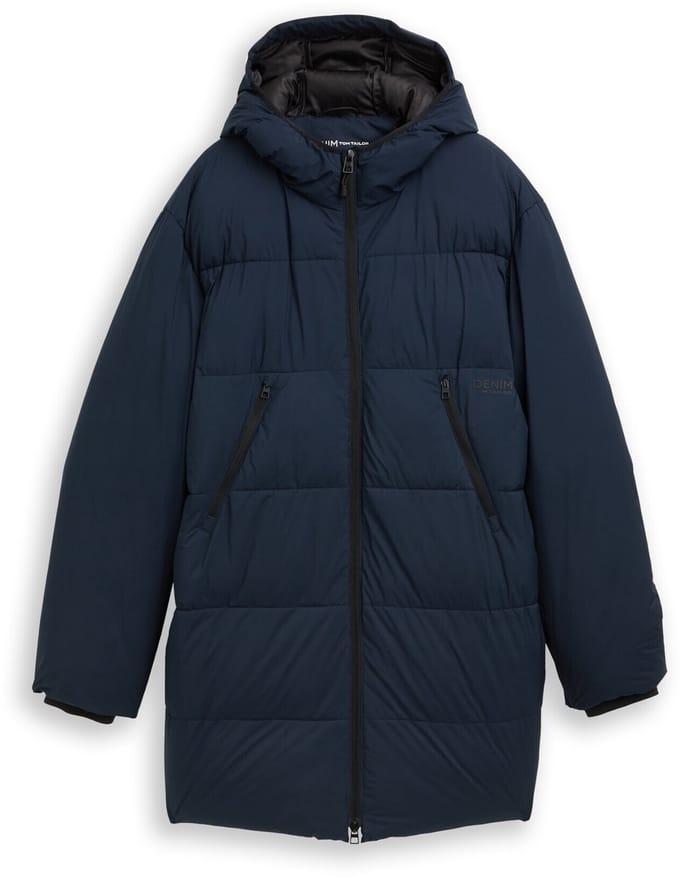 Tom Tailor Denim - Puffer parka met capuchon - Maat M - sky captain blue