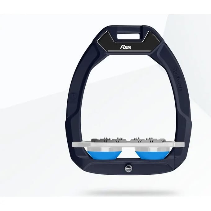 Veiligheidsstijgbeugels Plat Ultra Grip Bruin/Grijs/Blauw Flex-On Safe-On