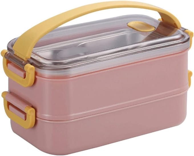 Thermische lunchbox - Voedselcontainer - Maaltijden meenemen - Waterinjectie verwarming - 1 Milliliter - Roze