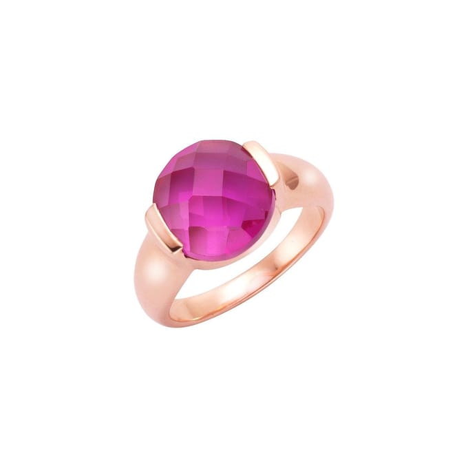 Jamelli Dames Dames ring 925 sterling zilver 1 Quartz 54 Roos 32011776