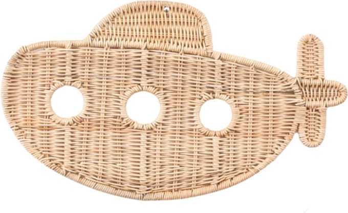 Cokos Dobby de duikboot rotan wanddecoratie medium