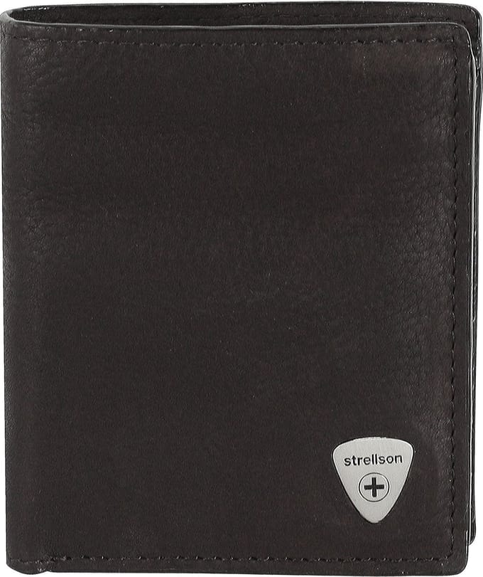 strellson Leren portemonnee Harrison Reno Billfold Q6 Wallet Black zwart