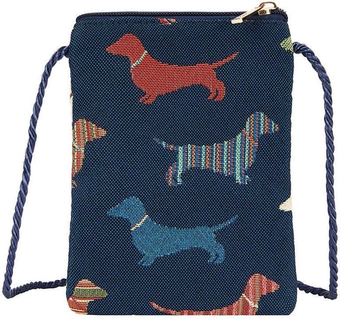 Smartphone Tasje - Gobelinstof - Dachshund - Teckel
