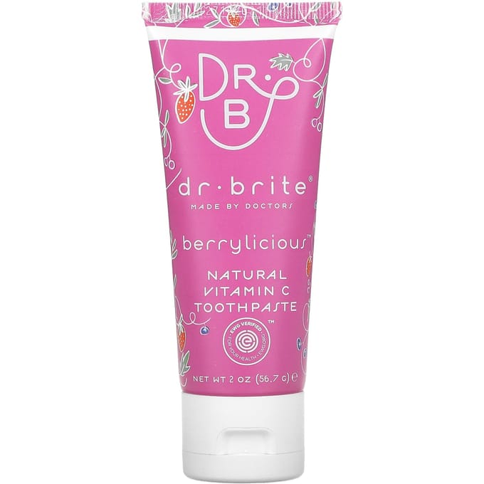 Dr. Brite, Natural Vitamin C Toothpaste, Berrylicious, 56.7G(2Oz) pink