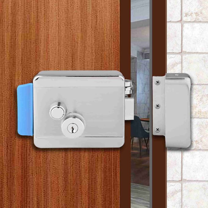 Serrure électrique de sécurité Q799, serrure de porte à commande électrique pour kit de système de contrôle d'accès de porte white