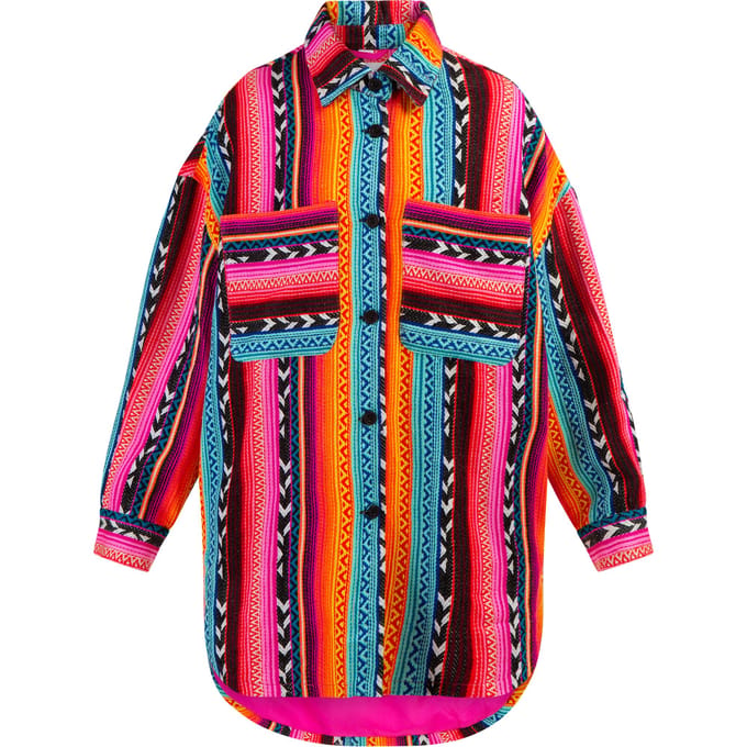 Mymo Overhemd jasje Dames Veelkleurig neonroze