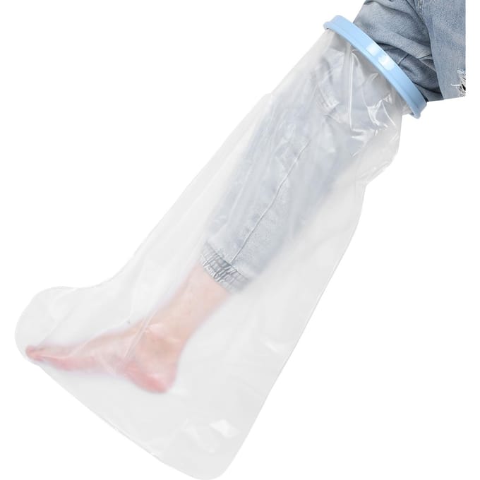 65cm Volwassen Voet Been Gips Hoezen Waterdicht Elastisch Douche Gips Beschermer voor Voet Been Wonden white