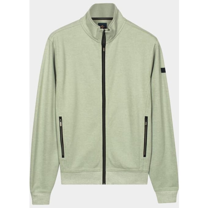 Baileys Vest Sweat Full Zip Fine Two-Tone Misty Green / male