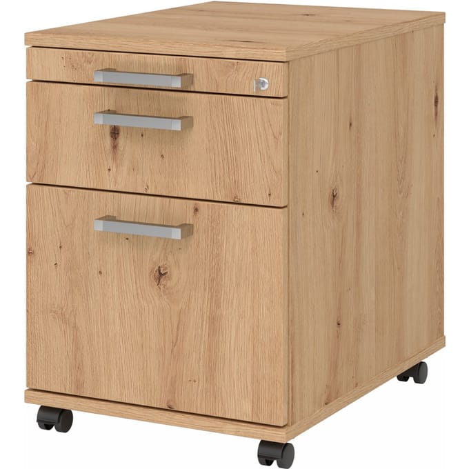 SIGNA AC20 CE - Rolcontainer Knoestige Eiken Chrome metaal handgreep