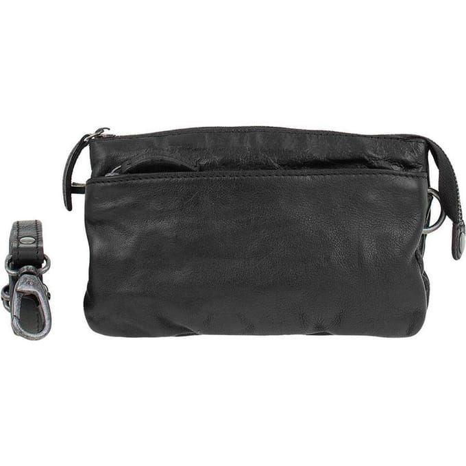 DSTRCT Harrington Road Leren Schoudertas / Crossbodytas / Clutch - Zwart