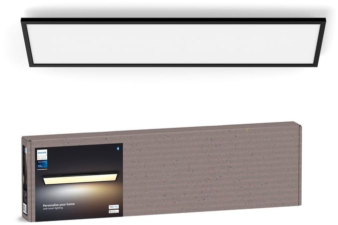 Philips Hue Aurelle - paneellamp - warm- tot koelwit licht - zwart - rechthoekig