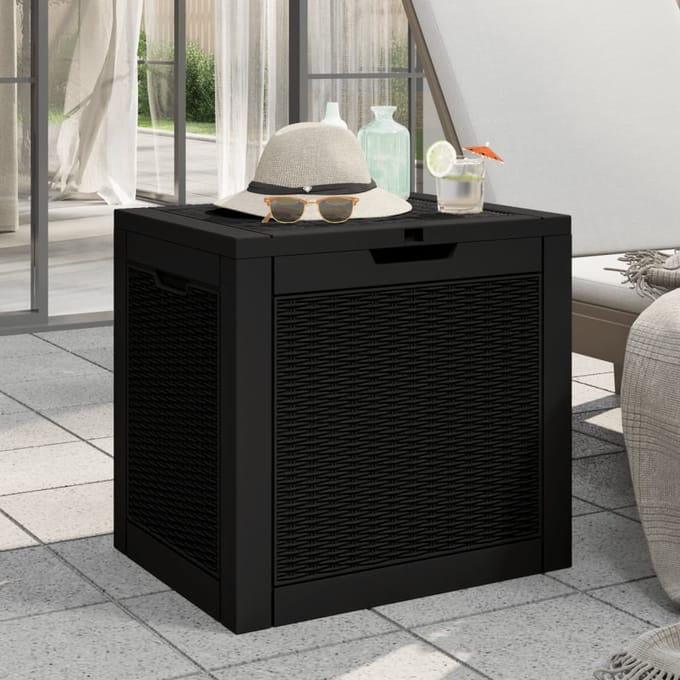 vidaXL - Tuinbox - 55,5x43x53 - cm - polypropeen - zwart