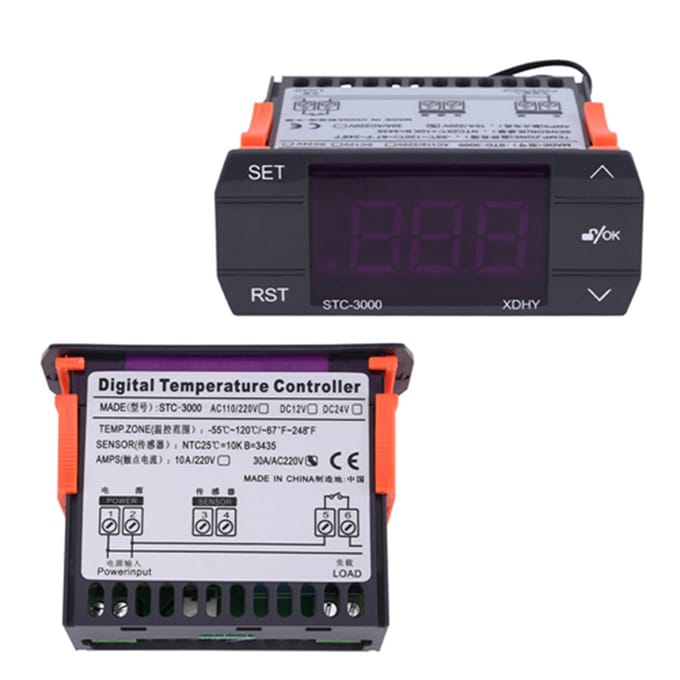 Thermostat numérique tactile STC3000 220 V avec capteur(30A)