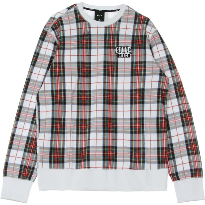 Lichtgewicht herensweatshirt met ronde hals Spungen Crew White